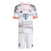 Echipament fotbal Bayern Munich Dayot Upamecano #2 Tricou Deplasare 2025-26 pentru copii maneca scurta (+ Pantaloni scurti)