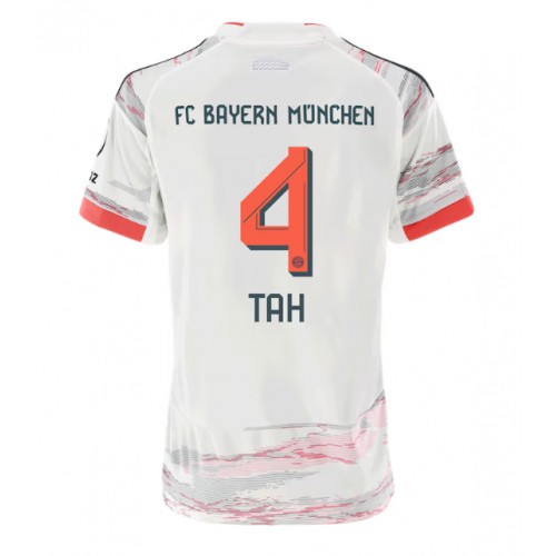 Echipament fotbal Bayern Munich Jonathan Tah #4 Tricou Deplasare 2025-26 pentru femei maneca scurta Echipament fotbal Bayern Munich Jonathan Tah #4 Tricou Deplasare 2025-26 pentru femei maneca scurta