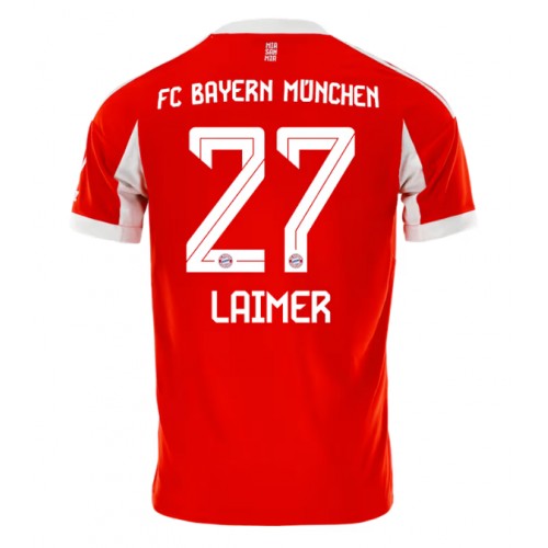 Echipament fotbal Bayern Munich Konrad Laimer #27 Tricou Acasa 2025-26 maneca scurta Echipament fotbal Bayern Munich Konrad Laimer #27 Tricou Acasa 2025-26 maneca scurta