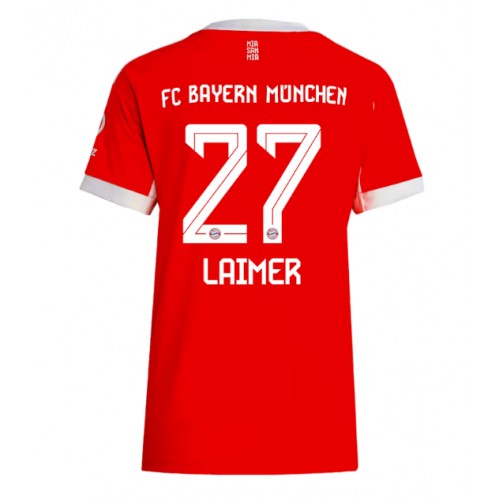 Echipament fotbal Bayern Munich Konrad Laimer #27 Tricou Acasa 2025-26 pentru femei maneca scurta Echipament fotbal Bayern Munich Konrad Laimer #27 Tricou Acasa 2025-26 pentru femei maneca scurta