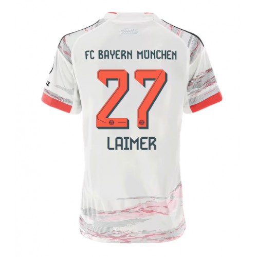 Echipament fotbal Bayern Munich Konrad Laimer #27 Tricou Deplasare 2025-26 pentru femei maneca scurta Echipament fotbal Bayern Munich Konrad Laimer #27 Tricou Deplasare 2025-26 pentru femei maneca scurta