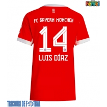 Echipament fotbal Bayern Munich Luis Diaz #14 Tricou Acasa 2025-26 pentru femei maneca scurta