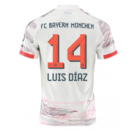 Echipament fotbal Bayern Munich Luis Diaz #14 Tricou Deplasare 2025-26 maneca scurta Echipament fotbal Bayern Munich Luis Diaz #14 Tricou Deplasare 2025-26 maneca scurta