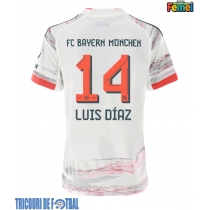 Echipament fotbal Bayern Munich Luis Diaz #14 Tricou Deplasare 2025-26 pentru femei maneca scurta