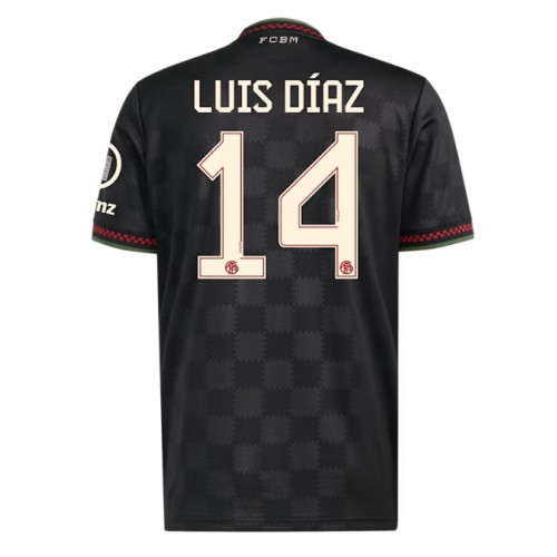 Echipament fotbal Bayern Munich Luis Diaz #14 Tricou Treilea 2025-26 maneca scurta Echipament fotbal Bayern Munich Luis Diaz #14 Tricou Treilea 2025-26 maneca scurta