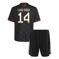 Echipament fotbal Bayern Munich Luis Diaz #14 Tricou Treilea 2025-26 pentru copii maneca scurta (+ Pantaloni scurti)