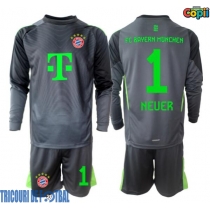 Echipament fotbal Bayern Munich Manuel Neuer #1 Portar Tricou Deplasare 2025-26 pentru copii maneca lunga (+ Pantaloni scurti)