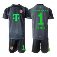 Echipament fotbal Bayern Munich Manuel Neuer #1 Portar Tricou Deplasare 2025-26 pentru copii maneca scurta (+ Pantaloni scurti)