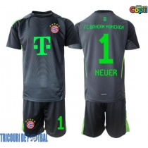 Echipament fotbal Bayern Munich Manuel Neuer #1 Portar Tricou Deplasare 2025-26 pentru copii maneca scurta (+ Pantaloni scurti)