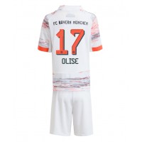 Echipament fotbal Bayern Munich Michael Olise #17 Tricou Deplasare 2025-26 pentru copii maneca scurta (+ Pantaloni scurti)