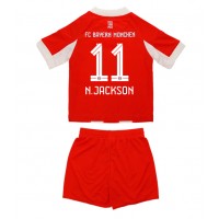 Echipament fotbal Bayern Munich Nicolas Jackson #11 Tricou Acasa 2025-26 pentru copii maneca scurta (+ Pantaloni scurti)