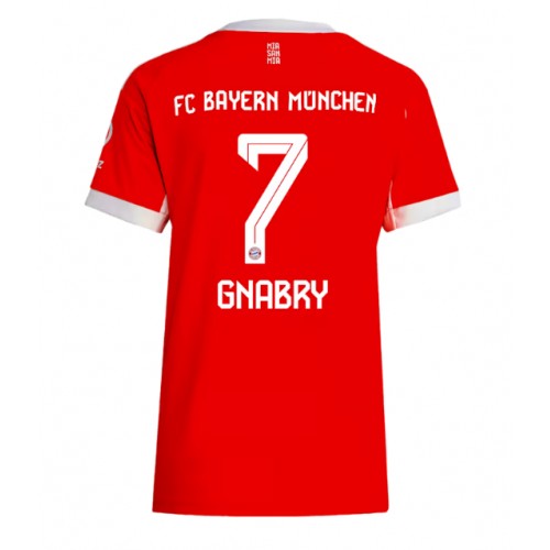 Echipament fotbal Bayern Munich Serge Gnabry #7 Tricou Acasa 2025-26 pentru femei maneca scurta Echipament fotbal Bayern Munich Serge Gnabry #7 Tricou Acasa 2025-26 pentru femei maneca scurta