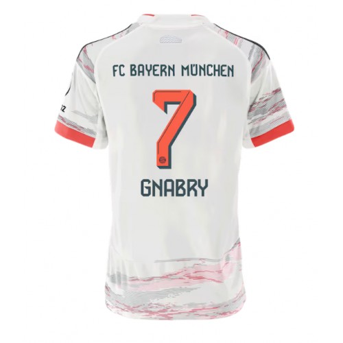 Echipament fotbal Bayern Munich Serge Gnabry #7 Tricou Deplasare 2025-26 pentru femei maneca scurta Echipament fotbal Bayern Munich Serge Gnabry #7 Tricou Deplasare 2025-26 pentru femei maneca scurta