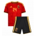 Echipament fotbal Belgia Amadou Onana #24 Tricou Acasa Mondial 2026 pentru copii maneca scurta (+ Pantaloni scurti)