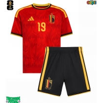 Echipament fotbal Belgia Diego Moreira #19 Tricou Acasa Mondial 2026 pentru copii maneca scurta (+ Pantaloni scurti)