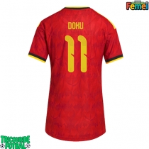 Echipament fotbal Belgia Jeremy Doku #11 Tricou Acasa Mondial 2026 pentru femei maneca scurta