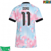 Echipament fotbal Belgia Jeremy Doku #11 Tricou Deplasare Mondial 2026 pentru femei maneca scurta