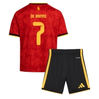 Echipament fotbal Belgia Kevin De Bruyne #7 Tricou Acasa Mondial 2026 pentru copii maneca scurta (+ Pantaloni scurti)