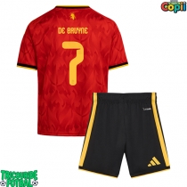 Echipament fotbal Belgia Kevin De Bruyne #7 Tricou Acasa Mondial 2026 pentru copii maneca scurta (+ Pantaloni scurti)