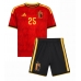 Echipament fotbal Belgia Nathan Ngoy #25 Tricou Acasa Mondial 2026 pentru copii maneca scurta (+ Pantaloni scurti)