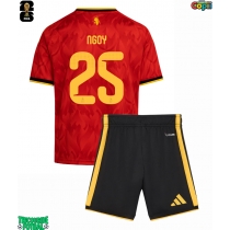 Echipament fotbal Belgia Nathan Ngoy #25 Tricou Acasa Mondial 2026 pentru copii maneca scurta (+ Pantaloni scurti)