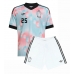 Echipament fotbal Belgia Nathan Ngoy #25 Tricou Deplasare Mondial 2026 pentru copii maneca scurta (+ Pantaloni scurti)