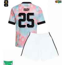 Echipament fotbal Belgia Nathan Ngoy #25 Tricou Deplasare Mondial 2026 pentru copii maneca scurta (+ Pantaloni scurti)