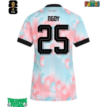 Echipament fotbal Belgia Nathan Ngoy #25 Tricou Deplasare Mondial 2026 pentru femei maneca scurta