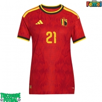 Echipament fotbal Belgia Timothy Castagne #21 Tricou Acasa Mondial 2026 pentru femei maneca scurta