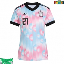 Echipament fotbal Belgia Timothy Castagne #21 Tricou Deplasare Mondial 2026 pentru femei maneca scurta