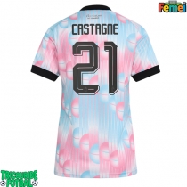 Echipament fotbal Belgia Timothy Castagne #21 Tricou Deplasare Mondial 2026 pentru femei maneca scurta