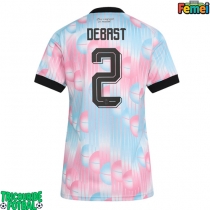 Echipament fotbal Belgia Zeno Debast #2 Tricou Deplasare Mondial 2026 pentru femei maneca scurta