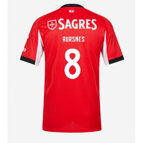 Echipament fotbal Benfica Fredrik Aursnes #8 Tricou Acasa 2025-26 maneca scurta Echipament fotbal Benfica Fredrik Aursnes #8 Tricou Acasa 2025-26 maneca scurta