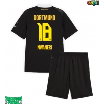 Echipament fotbal Borussia Dortmund Ethan Nwaneri #18 Tricou Deplasare 2026-27 pentru copii maneca scurta (+ Pantaloni scurti)