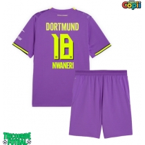 Echipament fotbal Borussia Dortmund Ethan Nwaneri #18 Tricou Treilea 2026-27 pentru copii maneca scurta (+ Pantaloni scurti)