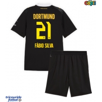 Echipament fotbal Borussia Dortmund Fabio Silva #21 Tricou Deplasare 2026-27 pentru copii maneca scurta (+ Pantaloni scurti)