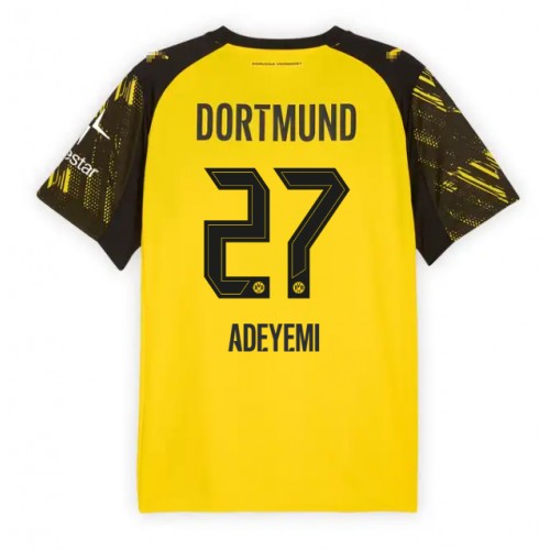 Echipament fotbal Borussia Dortmund Karim Adeyemi #27 Tricou Acasa 2025-26 maneca scurta Echipament fotbal Borussia Dortmund Karim Adeyemi #27 Tricou Acasa 2025-26 maneca scurta