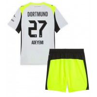Echipament fotbal Borussia Dortmund Karim Adeyemi #27 Tricou Deplasare 2025-26 pentru copii maneca scurta (+ Pantaloni scurti)