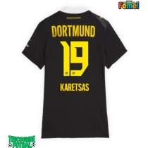 Echipament fotbal Borussia Dortmund Konstantinos Karetsas #19 Tricou Deplasare 2026-27 pentru femei maneca scurta