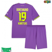 Echipament fotbal Borussia Dortmund Konstantinos Karetsas #19 Tricou Treilea 2026-27 pentru copii maneca scurta (+ Pantaloni scurti)