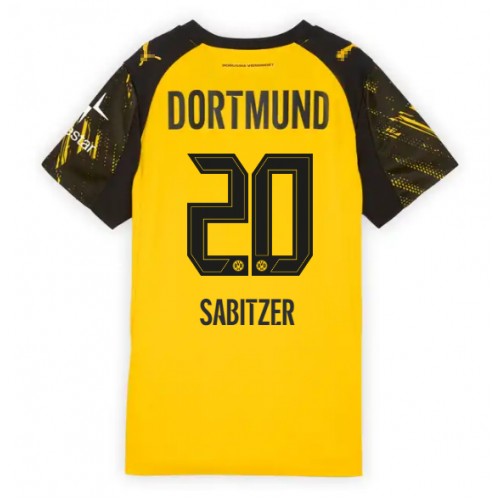 Echipament fotbal Borussia Dortmund Marcel Sabitzer #20 Tricou Acasa 2025-26 pentru femei maneca scurta Echipament fotbal Borussia Dortmund Marcel Sabitzer #20 Tricou Acasa 2025-26 pentru femei maneca scurta