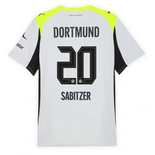 Echipament fotbal Borussia Dortmund Marcel Sabitzer #20 Tricou Deplasare 2025-26 maneca scurta Echipament fotbal Borussia Dortmund Marcel Sabitzer #20 Tricou Deplasare 2025-26 maneca scurta