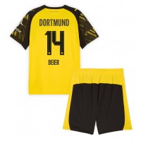 Echipament fotbal Borussia Dortmund Maximilian Beier #14 Tricou Acasa 2025-26 pentru copii maneca scurta (+ Pantaloni scurti)