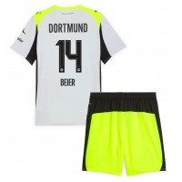 Echipament fotbal Borussia Dortmund Maximilian Beier #14 Tricou Deplasare 2025-26 pentru copii maneca scurta (+ Pantaloni scurti)
