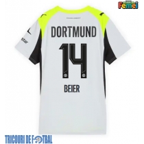 Echipament fotbal Borussia Dortmund Maximilian Beier #14 Tricou Deplasare 2025-26 pentru femei maneca scurta