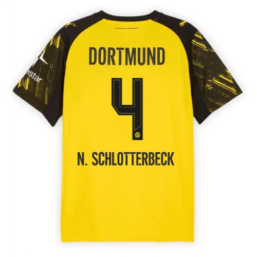 Echipament fotbal Borussia Dortmund Nico Schlotterbeck #4 Tricou Acasa 2025-26 maneca scurta Echipament fotbal Borussia Dortmund Nico Schlotterbeck #4 Tricou Acasa 2025-26 maneca scurta
