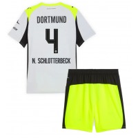 Echipament fotbal Borussia Dortmund Nico Schlotterbeck #4 Tricou Deplasare 2025-26 pentru copii maneca scurta (+ Pantaloni scurti)
