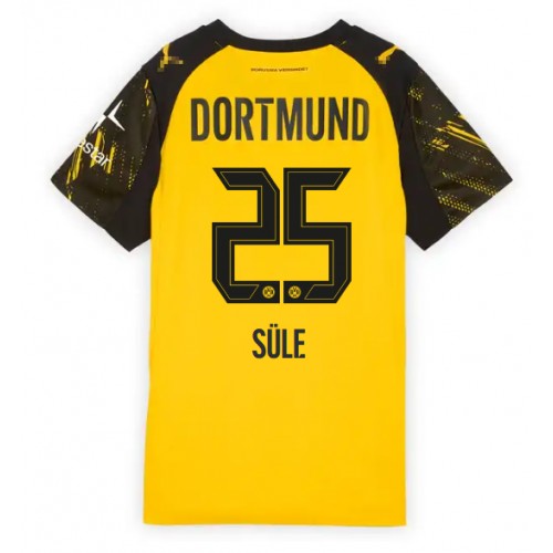 Echipament fotbal Borussia Dortmund Niklas Sule #25 Tricou Acasa 2025-26 pentru femei maneca scurta Echipament fotbal Borussia Dortmund Niklas Sule #25 Tricou Acasa 2025-26 pentru femei maneca scurta