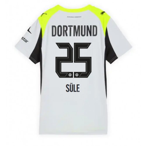Echipament fotbal Borussia Dortmund Niklas Sule #25 Tricou Deplasare 2025-26 pentru femei maneca scurta Echipament fotbal Borussia Dortmund Niklas Sule #25 Tricou Deplasare 2025-26 pentru femei maneca scurta