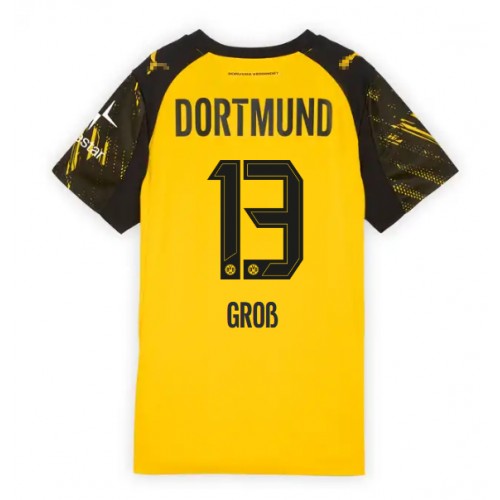 Echipament fotbal Borussia Dortmund Pascal Gross #13 Tricou Acasa 2025-26 pentru femei maneca scurta Echipament fotbal Borussia Dortmund Pascal Gross #13 Tricou Acasa 2025-26 pentru femei maneca scurta